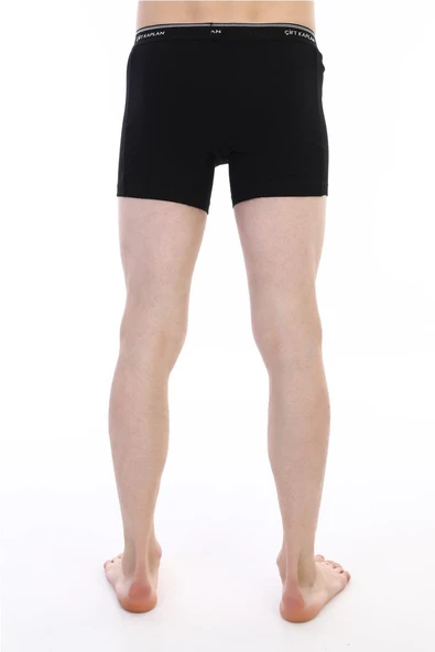 Erkek Elastanlı Biyeli Siyah Boxer Şort 880 - Resim 7