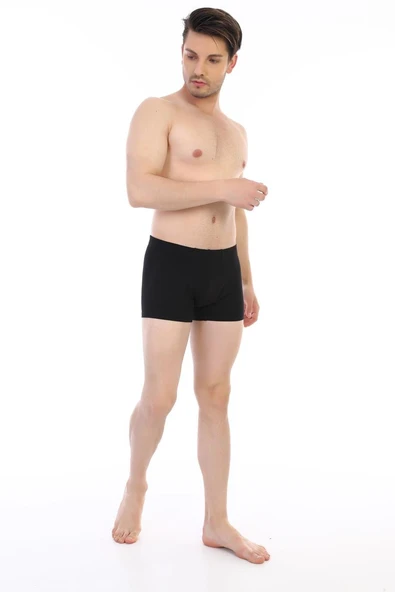 Erkek Elastanlı Siyah Boxer 810