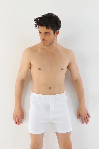 Erkek Interlok Beyaz Boxer 790 - Resim 5