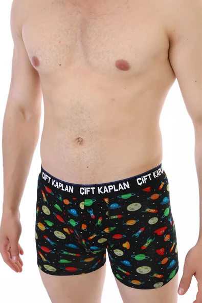 Erkek Renkli Uzay Desenli Dijital Boxer 796 - 6