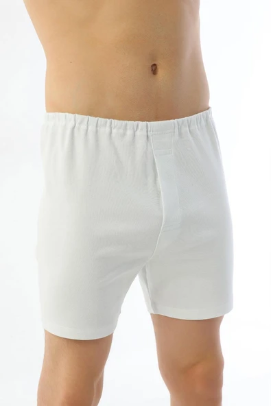 Erkek Interlok Beyaz Boxer 790 - Resim 8