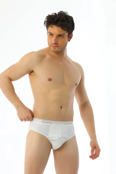 Erkek Ribana Klasik Beyaz Slip 870 - Resim 7