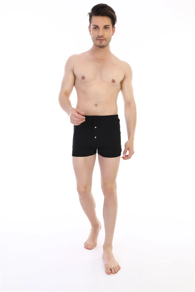 Erkek Elastanlı Siyah Spor Külot 800 - Resim 4