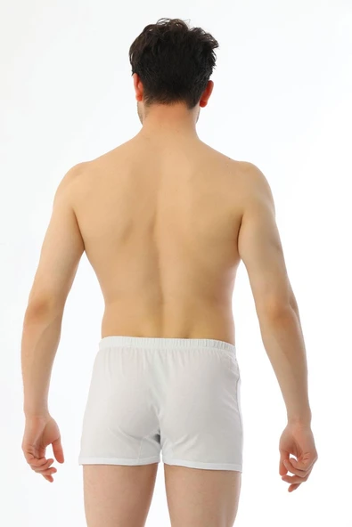 Erkek Elastanlı Beyaz Spor Külot 800 - Resim 4
