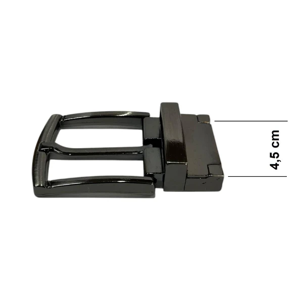 Kemer Tokası 4,5 cm Döner Kafa 1 Adet Siyah Nikel (Leathercraft, Deri Hobi) - Resim 3