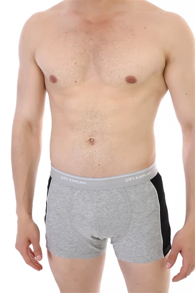 Erkek Elastanlı Biyeli Gri Boxer 850 - 7
