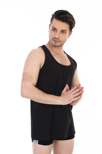 Erkek Süprem Siyah Atlet 770 - Resim 3