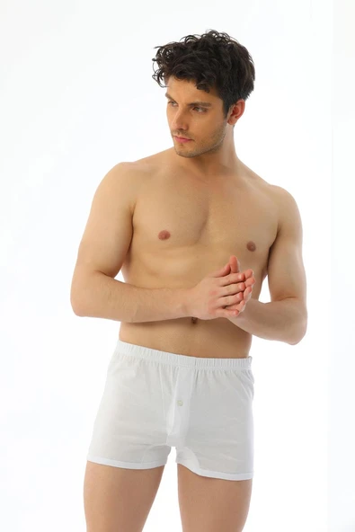 Erkek Elastanlı Beyaz Spor Külot 800 - Resim 3