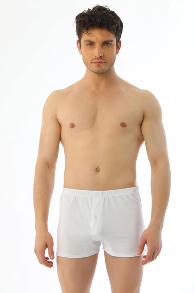 Erkek Elastanlı Beyaz Spor Külot 800 - Resim 8