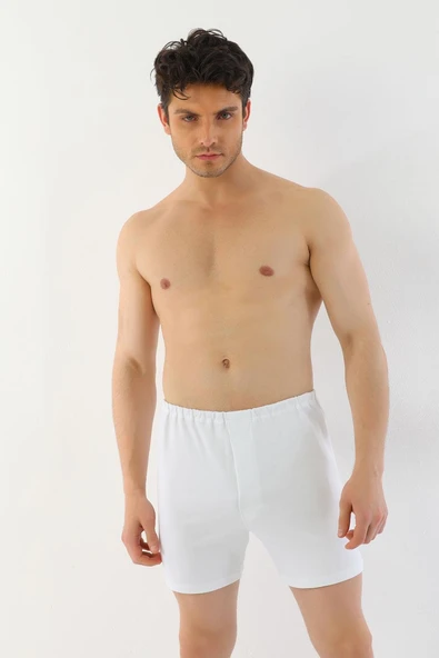 Erkek Interlok Beyaz Boxer 790 - Resim 7