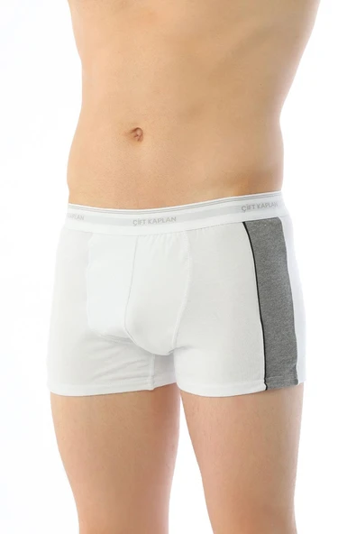 Erkek Elastanlı Biyeli Beyaz Boxer 850 - 7