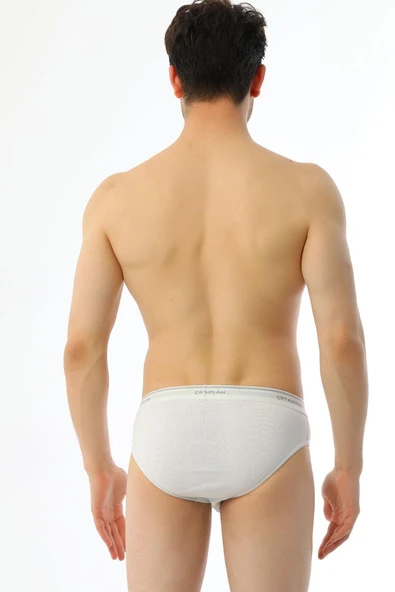 Erkek Ribana Klasik Beyaz Slip 870 - Resim 8