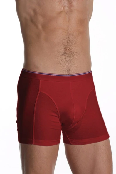 Erkek Elastanlı Kırmızı Boxer 889