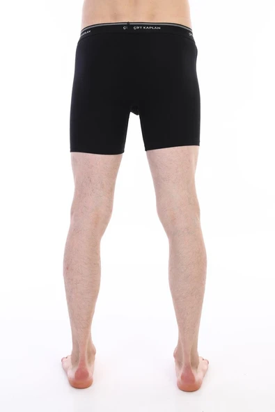 Erkek Elastanlı Biyeli Siyah Uzun Boxer 855 - 6