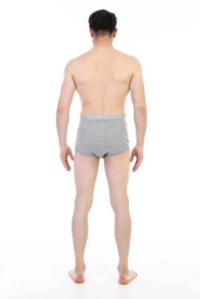 Erkek Ribana Klasik Gri Melanj Slip 860 - 5