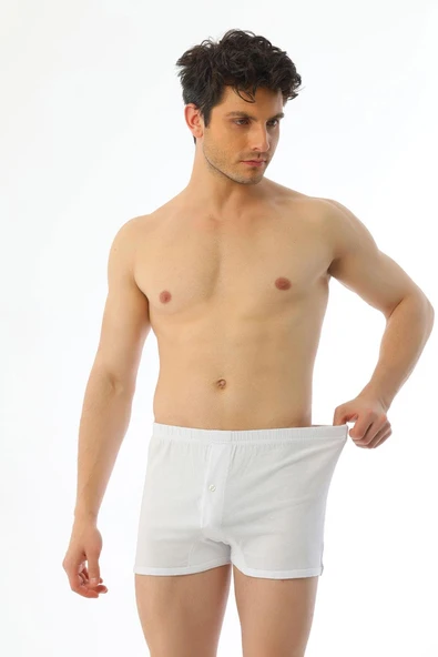 Erkek Elastanlı Beyaz Spor Külot 800 - Resim 2