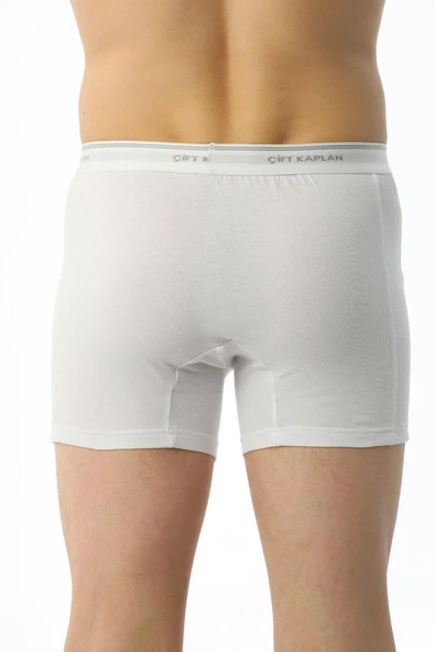 Erkek Elastanlı Biyeli Beyaz Boxer Şort 880 - Resim 8