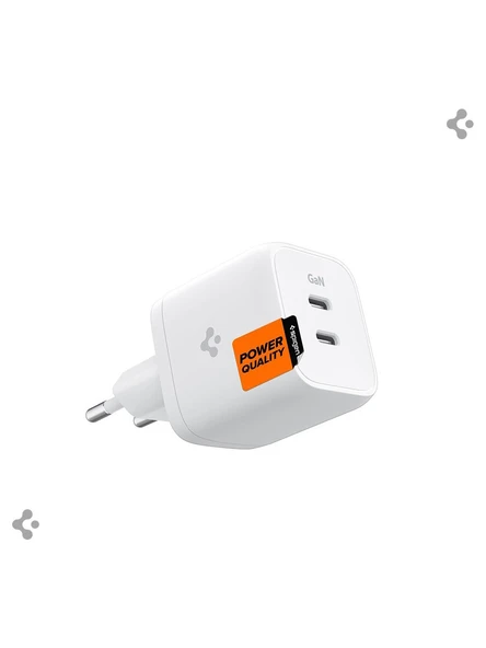 Spigen 45W USB-C 2 Port Mini Hızlı Şarj Aleti
