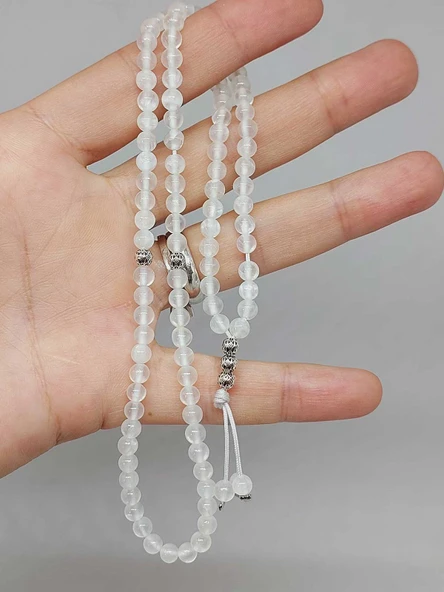 Selenit Taşı 99luk Tesbih 4mm (24085) - Resim 5