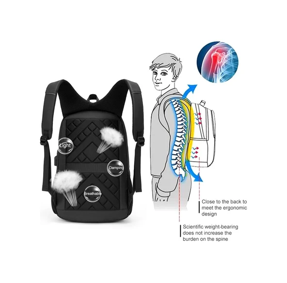 Cbtx Cxs-621 Çok Fonksiyonlu Oxford Laptop Sırt Çantası Mavi - 4