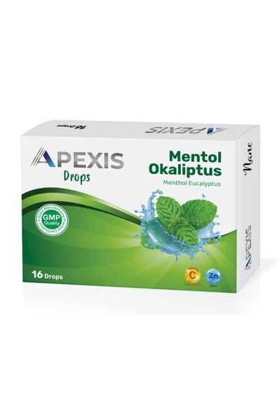 Apexis Drops Mentol Okaliptus Aromalı Pastil 16'lı