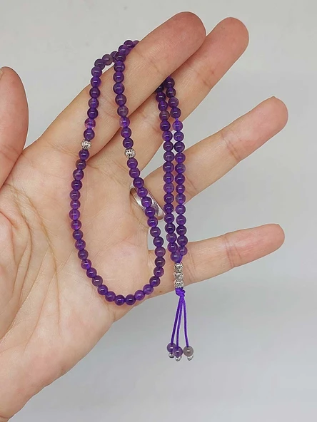Ametist Taşı 99luk Tesbih 4mm (8972) - Resim 5