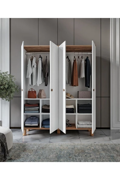 VNS MODULER Gardırop, Bohem 4 Kapaklı Dolap - 2