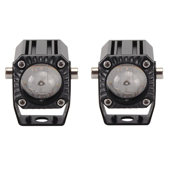 Off-Road Sis Lambası 3.5cm Beyaz-Sarı 10w 12-80v Set