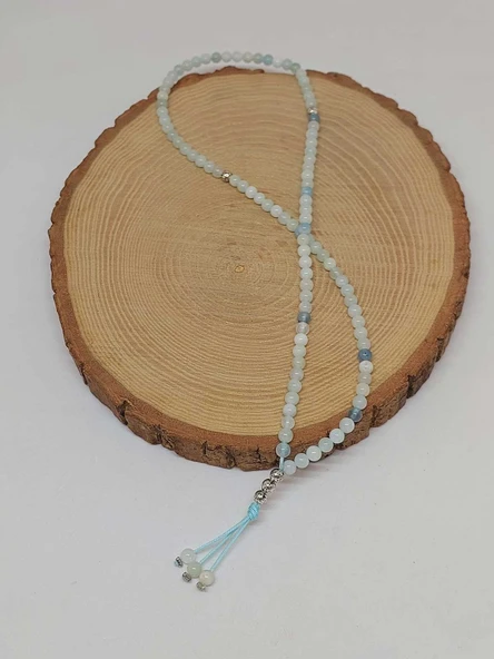 Akuamarin Taşı 99luk Tesbih 4mm (8980) - 4