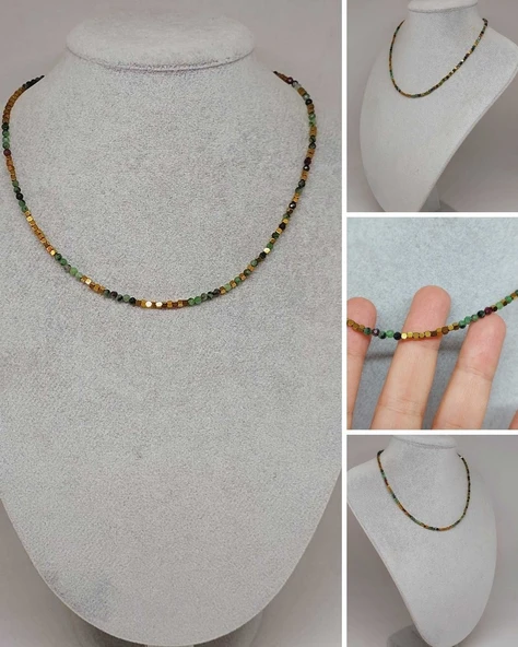 Dream Serisi Anyolit (Rubizoit- Rubyzoisit) Taşı 3mm Kolye (45936) ürün görseli 1