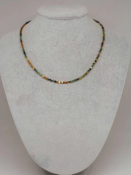 Dream Serisi Anyolit (Rubizoit- Rubyzoisit) Taşı 3mm Kolye (45936) - Resim 2