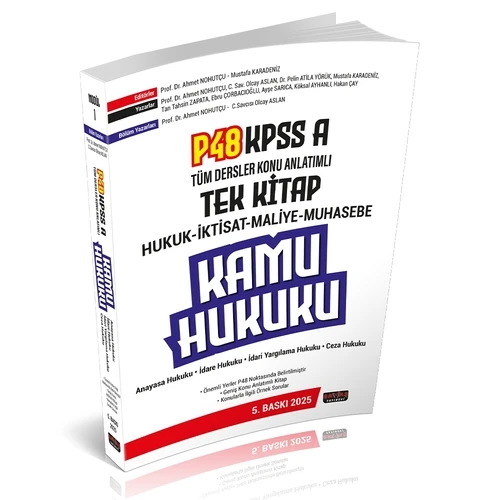 P48 KPSS A Grubu Tüm Dersler Konu Anlatımlı Tek Kitap Savaş Yayınları 2025 - 2