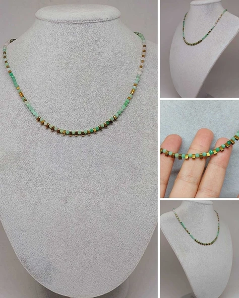 Dream Serisi Zümrüt Taşı 3mm Kolye (45910) ürün görseli 1