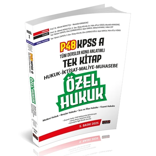P48 KPSS A Grubu Tüm Dersler Konu Anlatımlı Tek Kitap Savaş Yayınları 2025 - 3