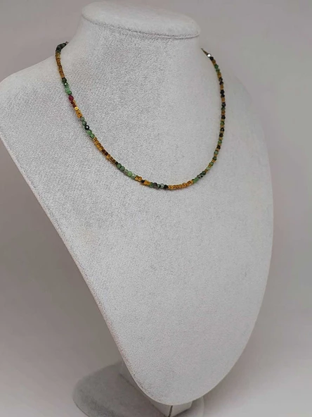 Dream Serisi Anyolit (Rubizoit- Rubyzoisit) Taşı 3mm Kolye (45936) - Resim 5