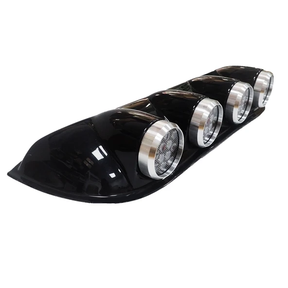 Off-Road Sis Lambası Yuvarlak Siyah 12x4 Led 12-24v Set - 4
