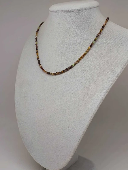 Dream Serisi Krizopras Taşı 3mm Kolye (41205) - Resim 5