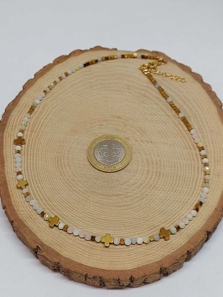 Dream Serisi Morganit Taşı 3mm Kolye (51252) - Resim 4