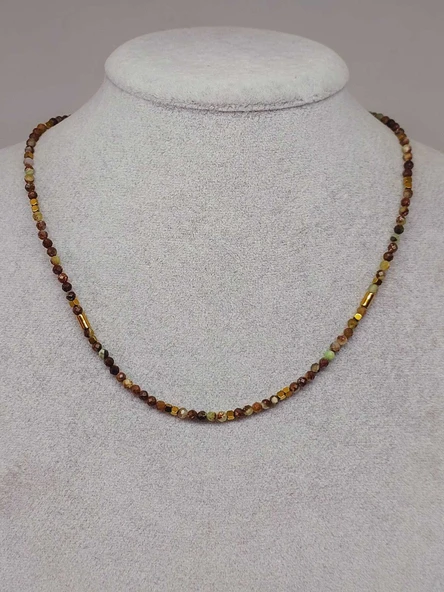 Dream Serisi Krizopras Taşı 3mm Kolye (41205) - Resim 7