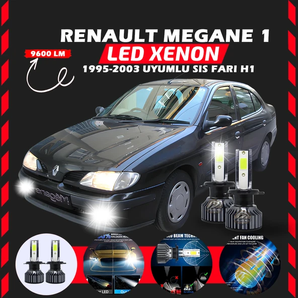 Renault Megane 1 1995-2003 Sis Farı Uyumlu Şimşek Etkili Led Xenon Pro Series H1 ürün görseli