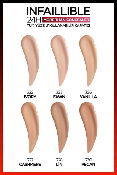 Tüm Yüze Uygulanabilir Kapatıcı - Infaillible More Than Concealer 323 Fawn - 8
