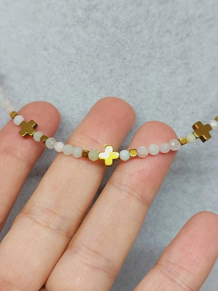 Dream Serisi Morganit Taşı 3mm Kolye (51252) - Resim 3