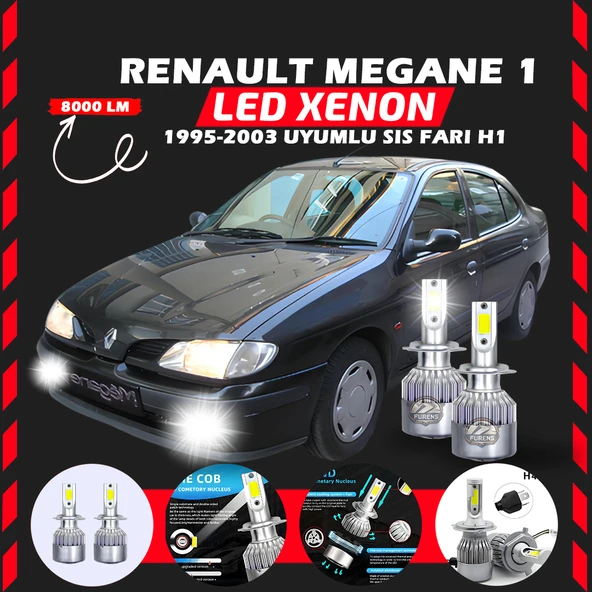 Renault Megane 1 1995-2003 Sis Farı Uyumlu Şimşek Etkili Led Xenon Performance Series H1 ürün görseli 1
