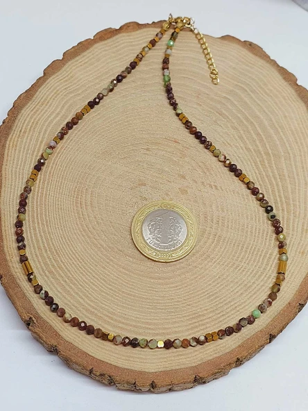 Dream Serisi Krizopras Taşı 3mm Kolye (41205) - Resim 4