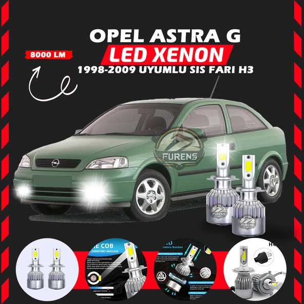 Opel Astra G 1998-2009 Sis Farı Uyumlu Şimşek Etkili Led Xenon Performance Series H3