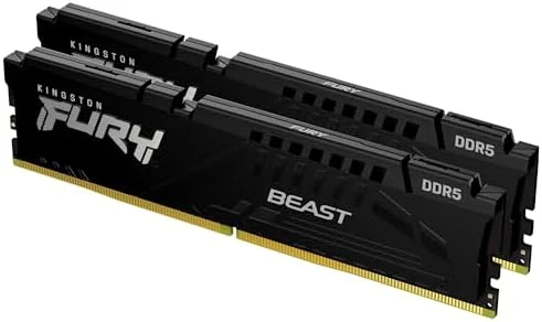 Kingston FURY Beast 16GB 4800MT/s DDR5 CL38 Masaüstü Bellek Siyah PnP KF548C38BB-16 - 4