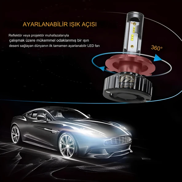 Opel Corsa B 1993-2000 Uzun - Kısa Uyumlu Şimşek Etkili Led Xenon Premium Series H4 - 6