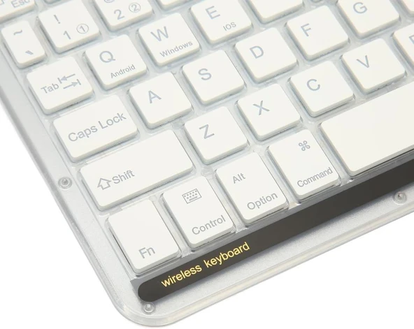 Huawei Matepad 10.4" Uyumlu Kablosuz Bluetooth Şarjlı Transparan Rgp 7 Renk Işıklı Klavye - Beyaz - 4