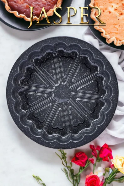 Jasper Kalpli Granit Kaplama Yanmaz Yapışmaz Yuvarlak Kek Kalıbı 27 CM