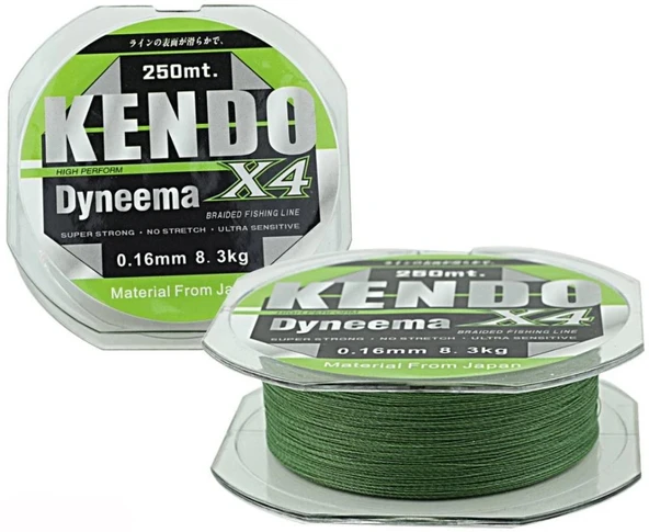 Kendo Dynema 4 Örgü 120Mt (Green) İp Misina